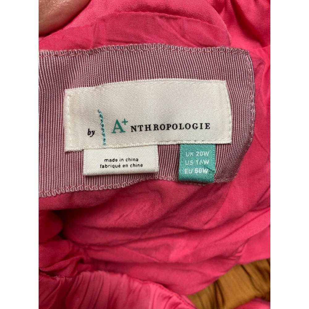 New Plus Size Anthropologie Ruched Slip Dress Size 16W- Pink - Picture 3 of 3